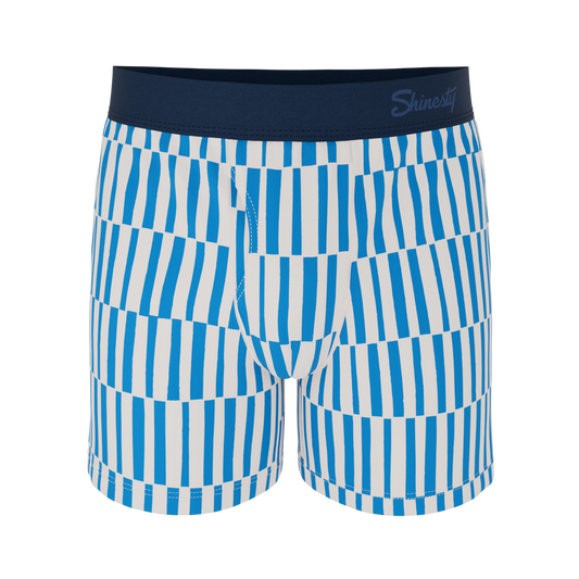 The Hamptons | Blue Mosaic Stripe Boxers