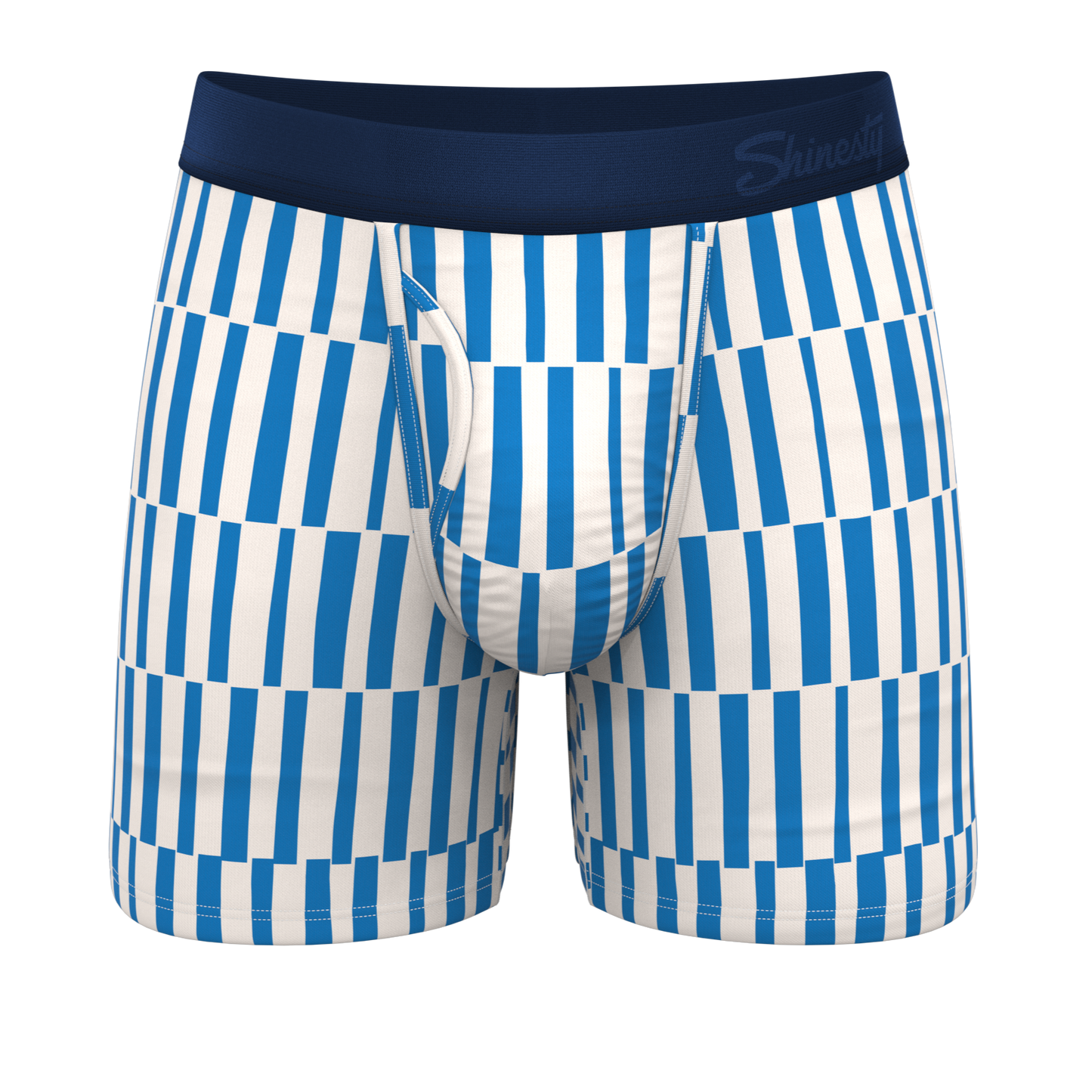 The Hamptons | Blue Mosaic Stripe Ball Hammock® Pouch Underwear With Fly
