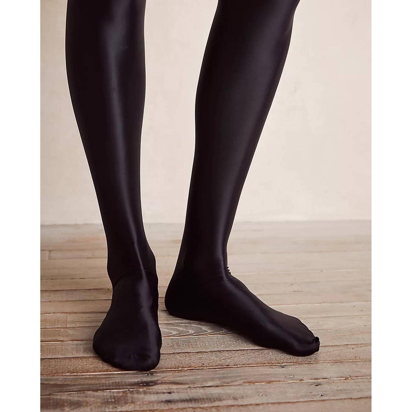 High Heel Jungle Liquid Mercury Tights in Tan or Black [Sizes SM-ML]