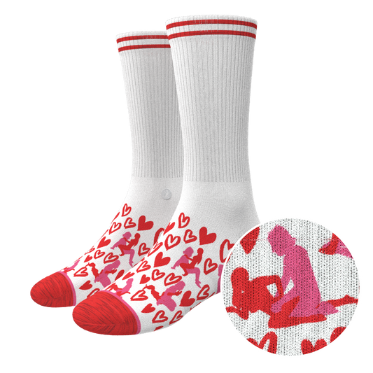 The Hot-Blooded Handbook | Valentine's Day Heel Hammock™ Crew Socks