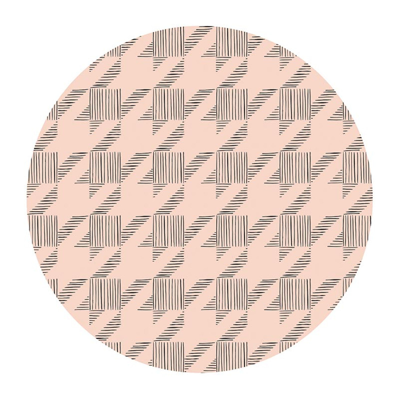 Houndstooth & Flower Ceramic Coaster Set of 4