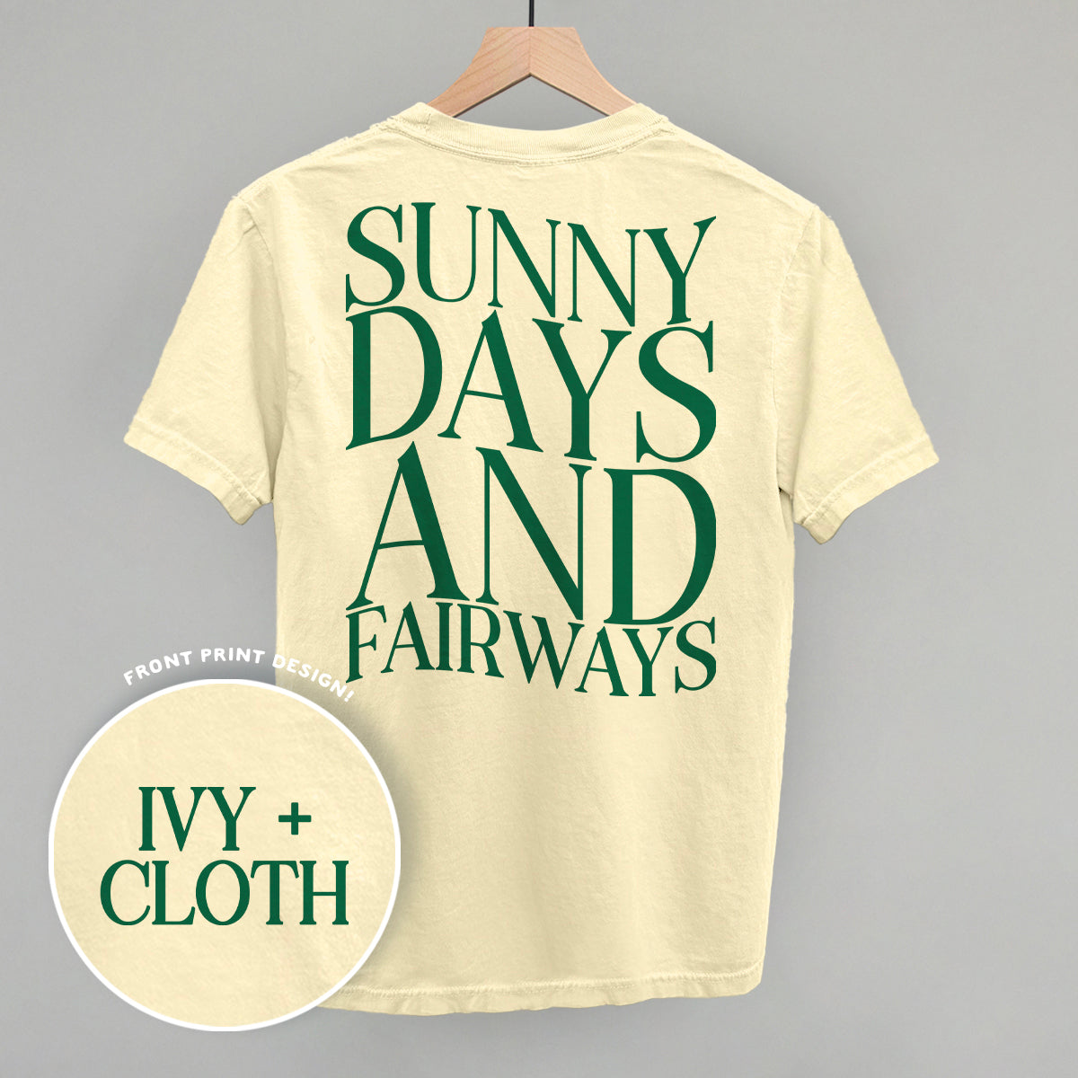 Sunny Days And Fairways (Back Print)