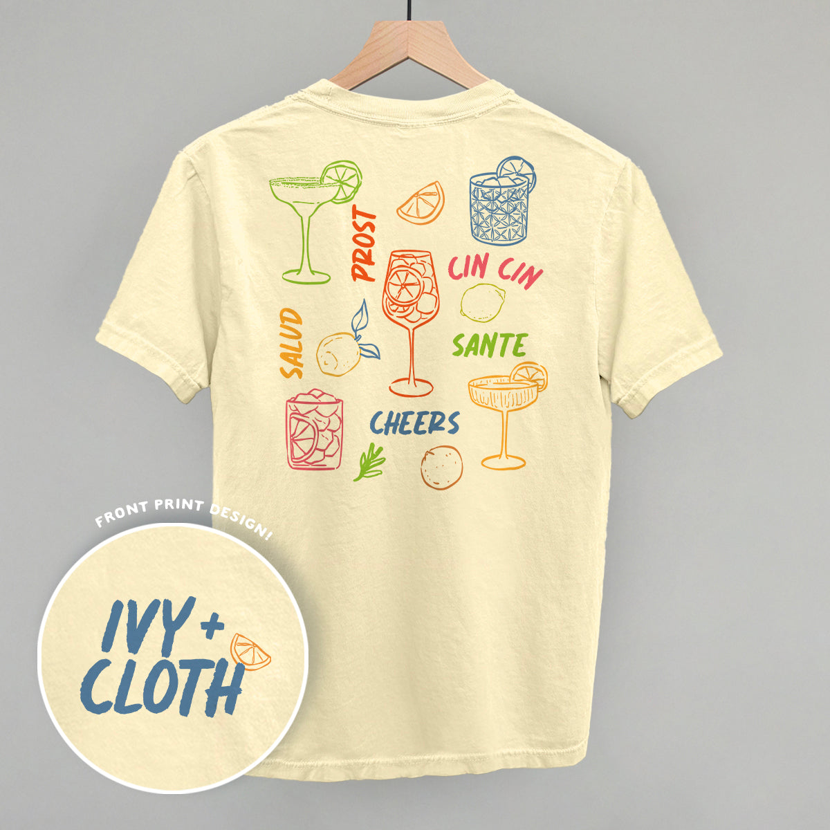 Cheers Cocktail Doodles (Back Print)