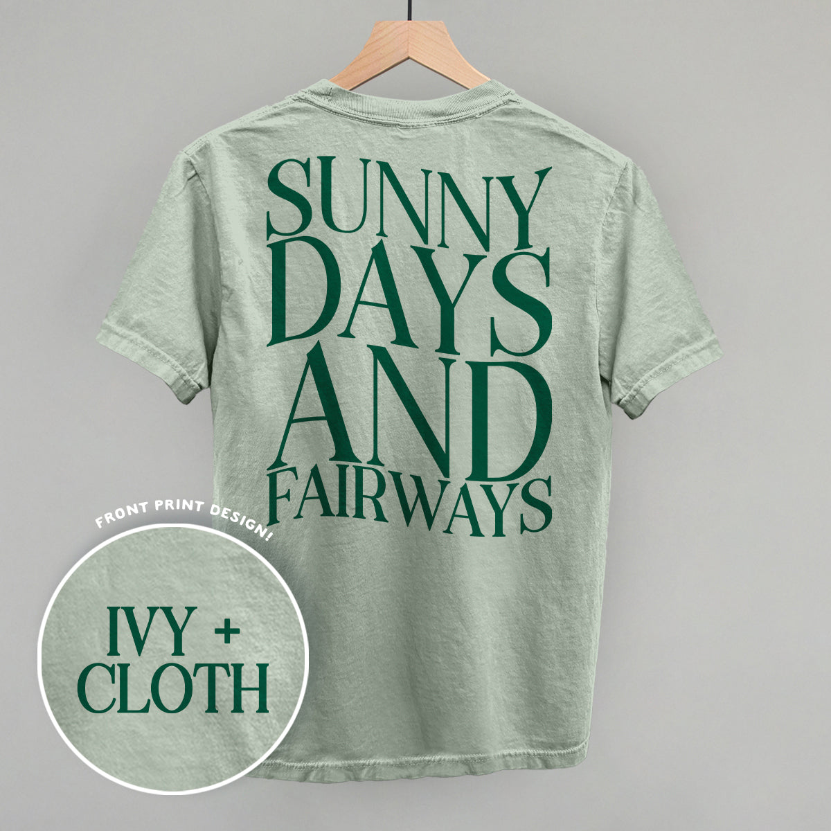 Sunny Days And Fairways (Back Print)