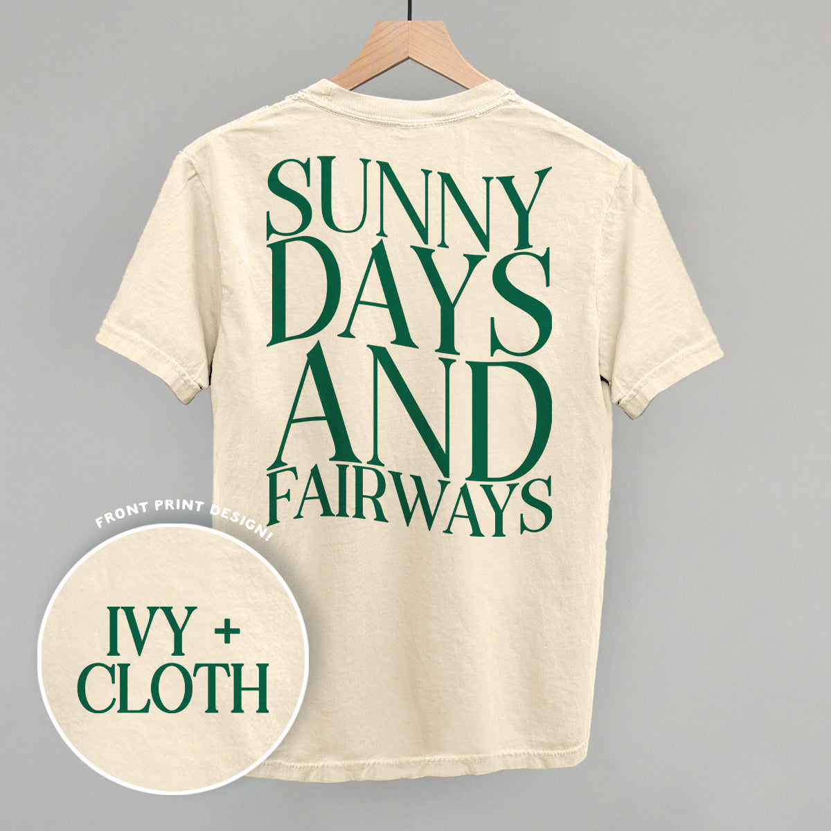 Sunny Days And Fairways (Back Print)