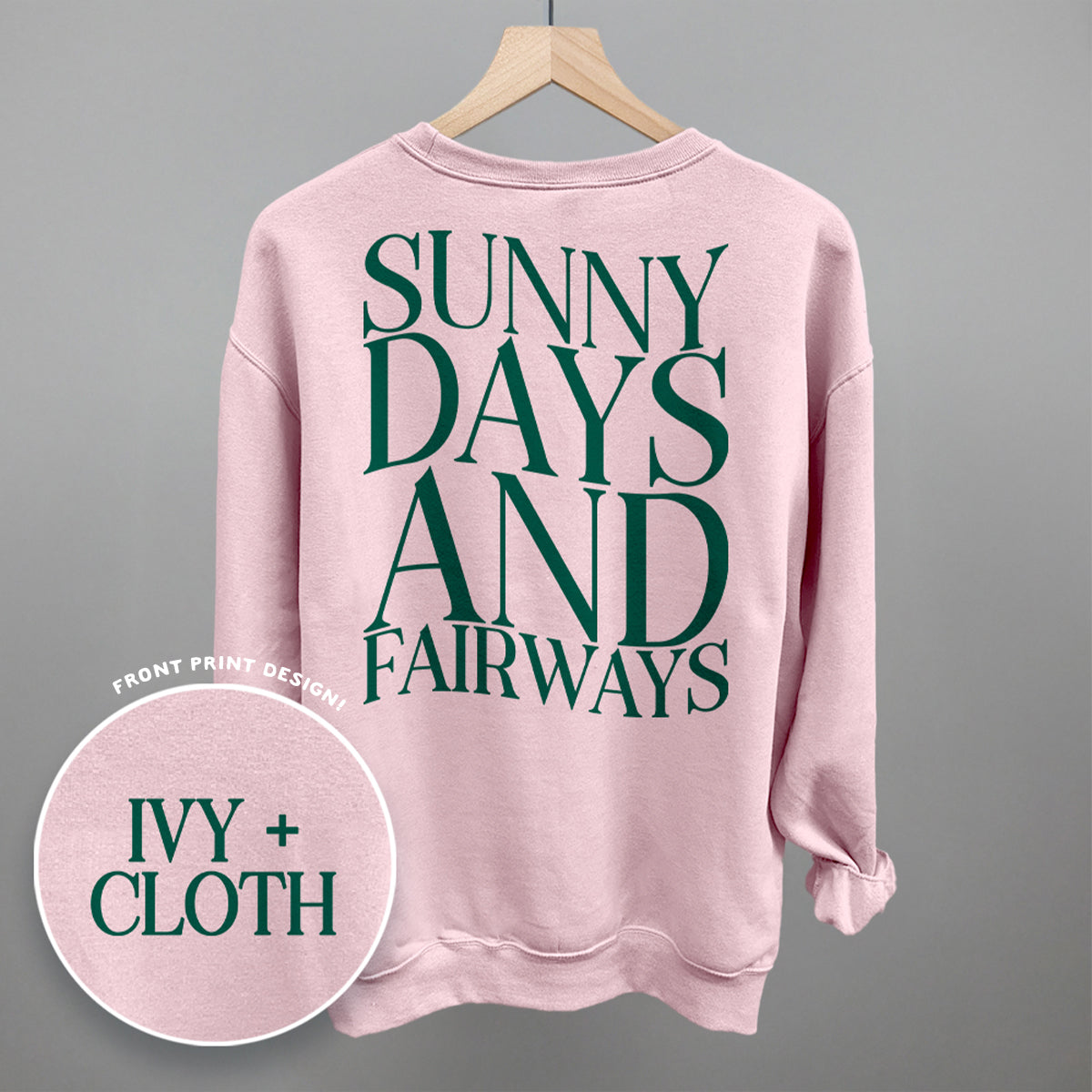 Sunny Days And Fairways (Back Print)