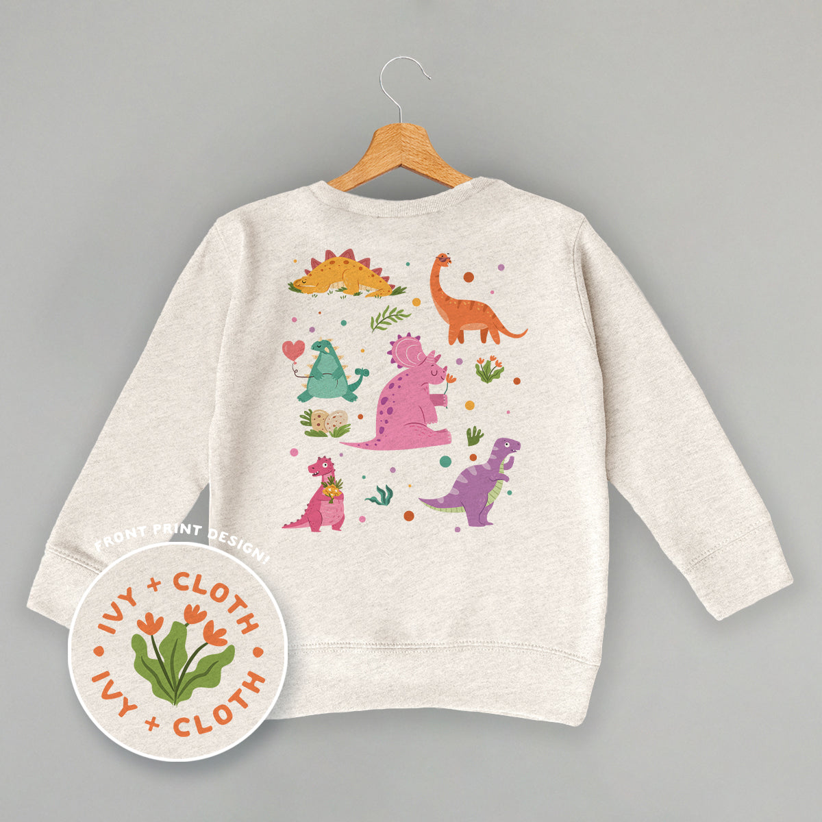 Dinosaur Doodles Pink/Purple (Kids Back Print)