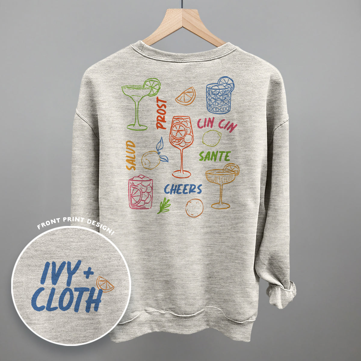 Cheers Cocktail Doodles (Back Print)