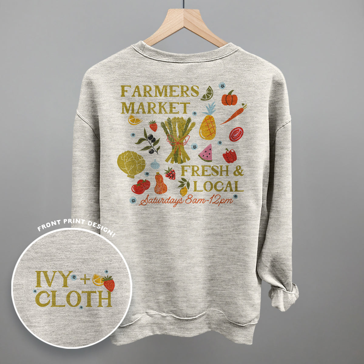 Fresh & Local Farmers Market (Back Print)
