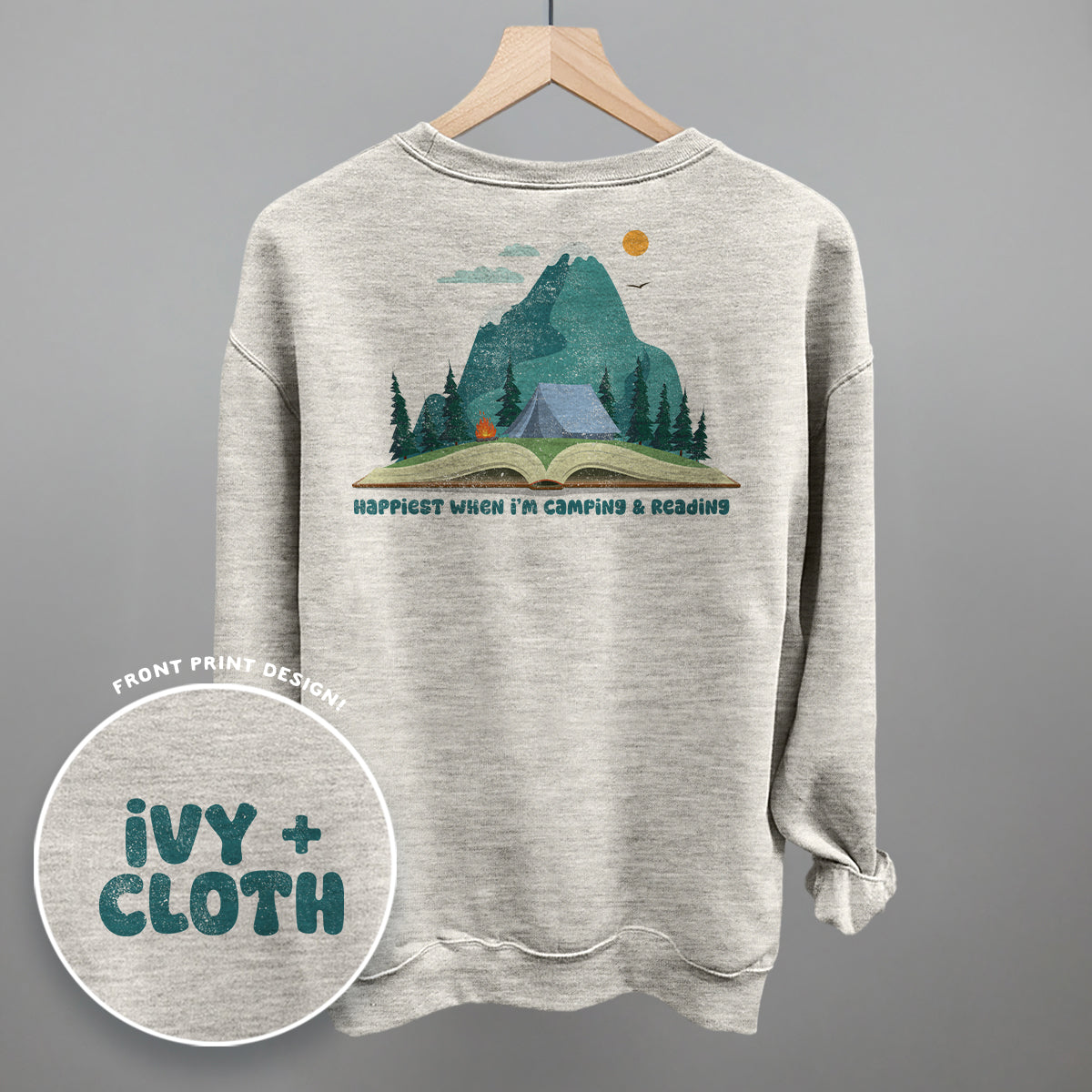 Happiest When I'm Camping & Reading (Back Print)