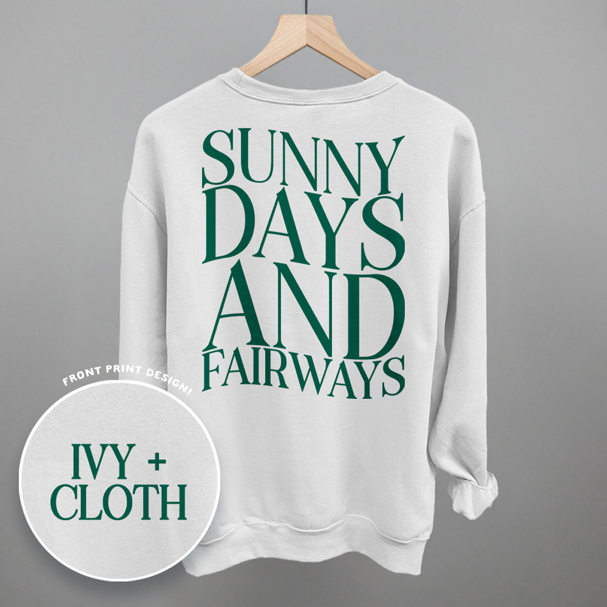 Sunny Days And Fairways (Back Print)