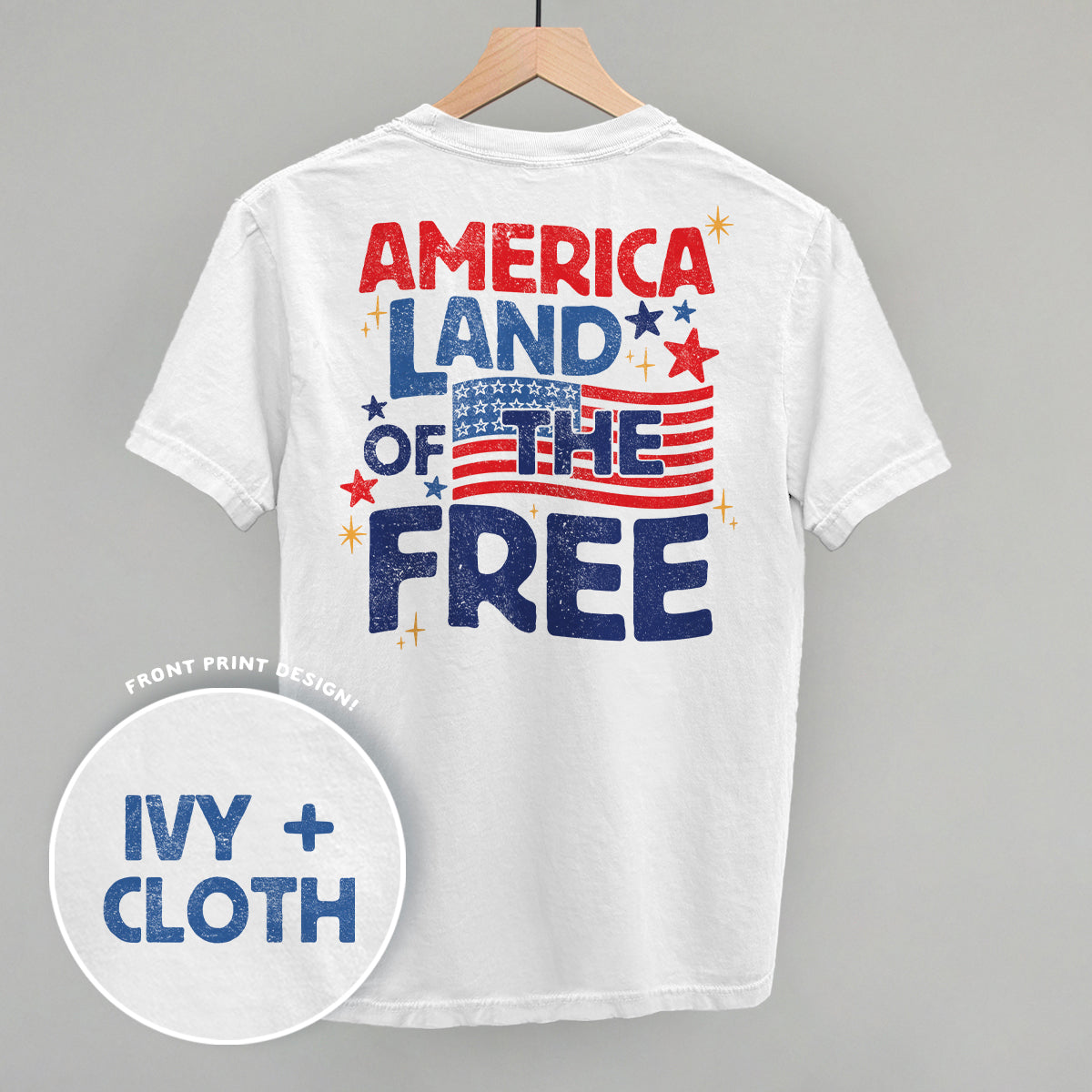America Land Of The Free Distressed (Back Print)