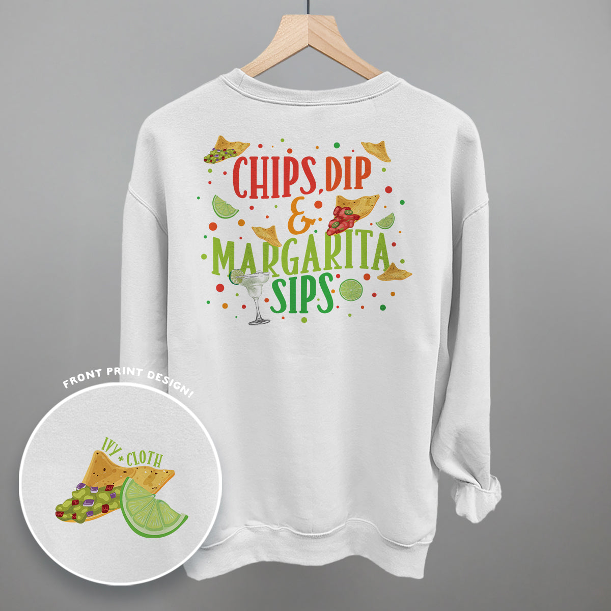 Chips, Dip & Margarita Sips (Back Print)