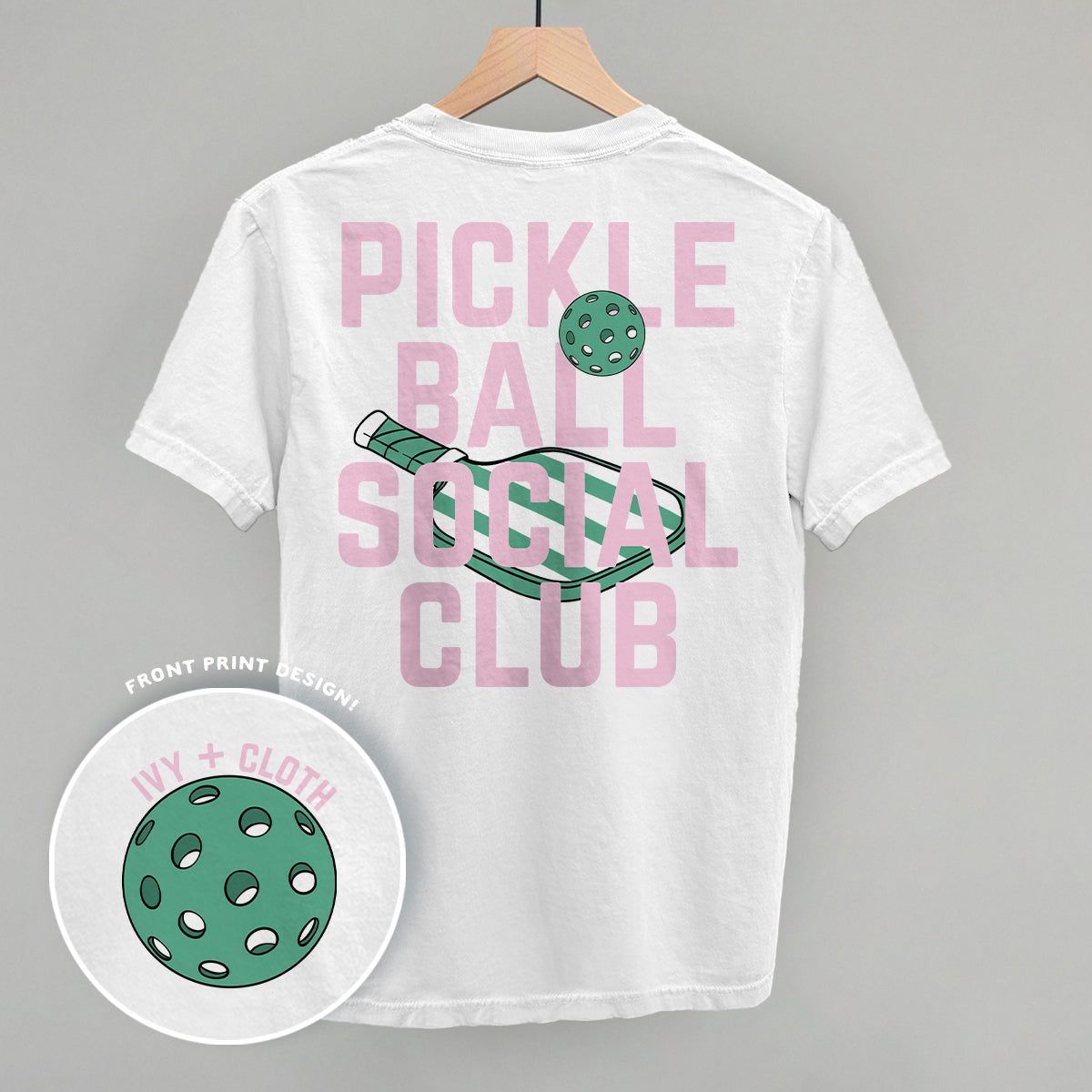 Pickleball Social Club Pink & Green (Back Print)