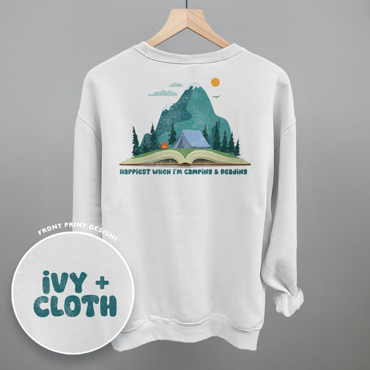 Happiest When I'm Camping & Reading (Back Print)