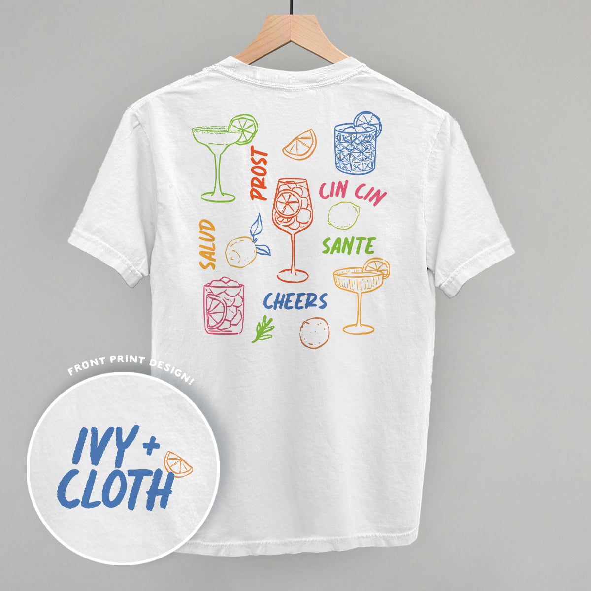 Cheers Cocktail Doodles (Back Print)