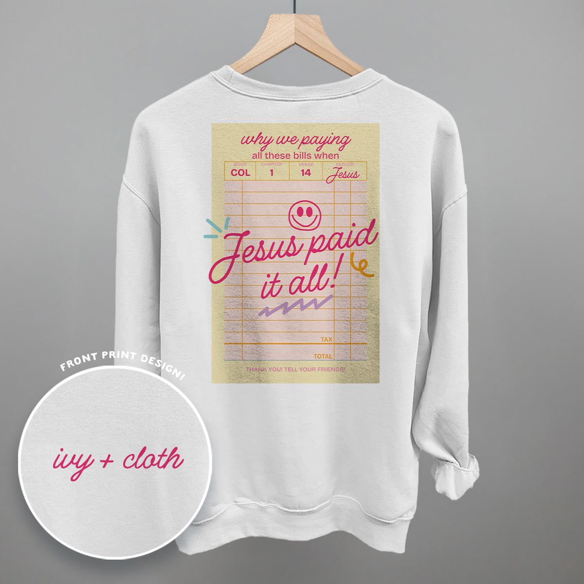 Jesus Paid It All (Back Print)