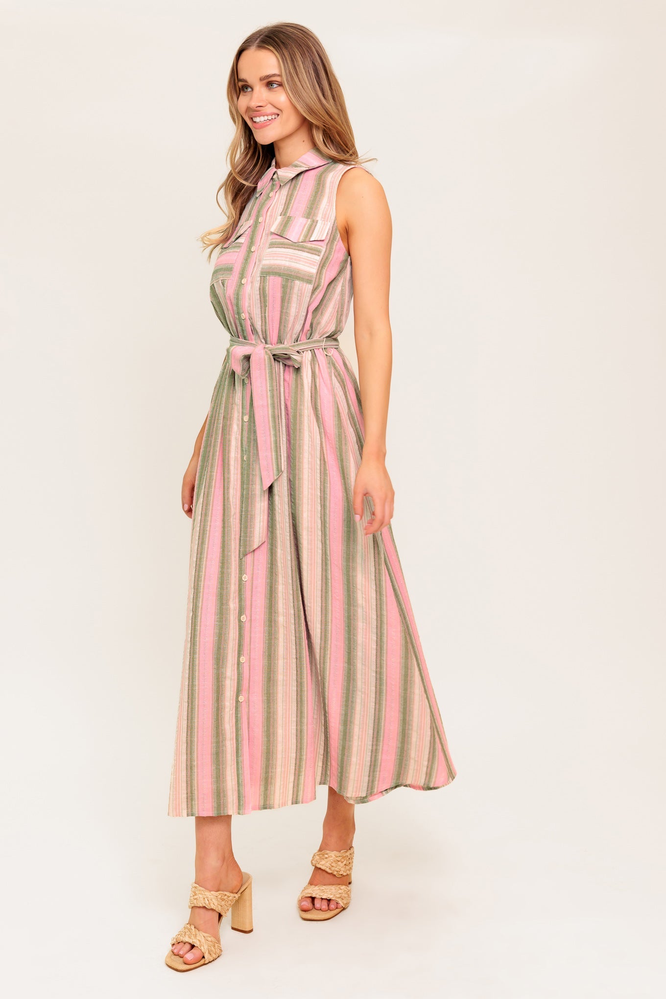 WIND ON MY SKIN WOVEN MIDI DRESS