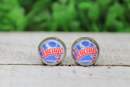 Chicago Baseball • Stud Earrings
