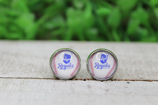 Baseball, KC Royals • Stud Earrings
