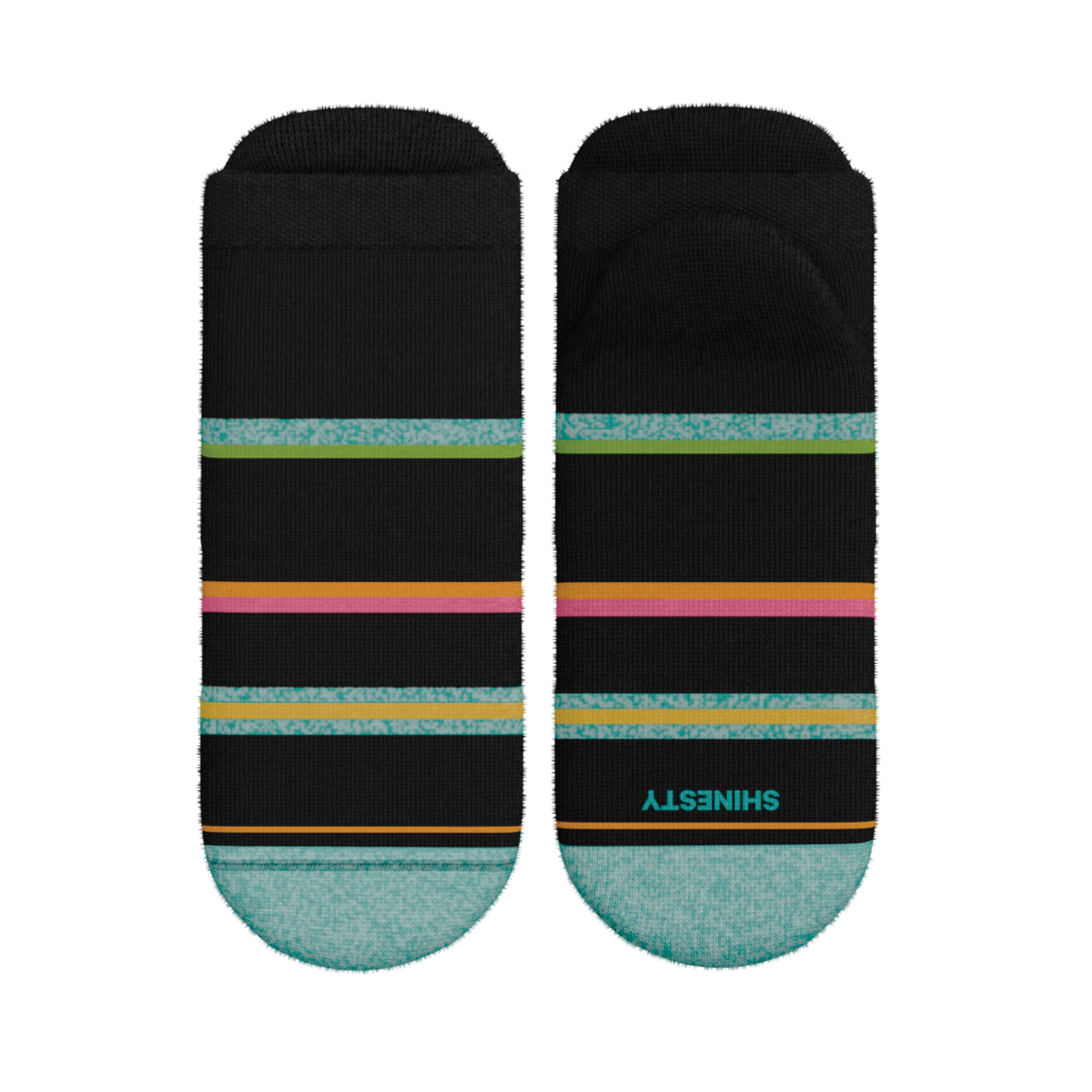 The Island Time | Black Tropical Heel Hammock™ Ankle Socks