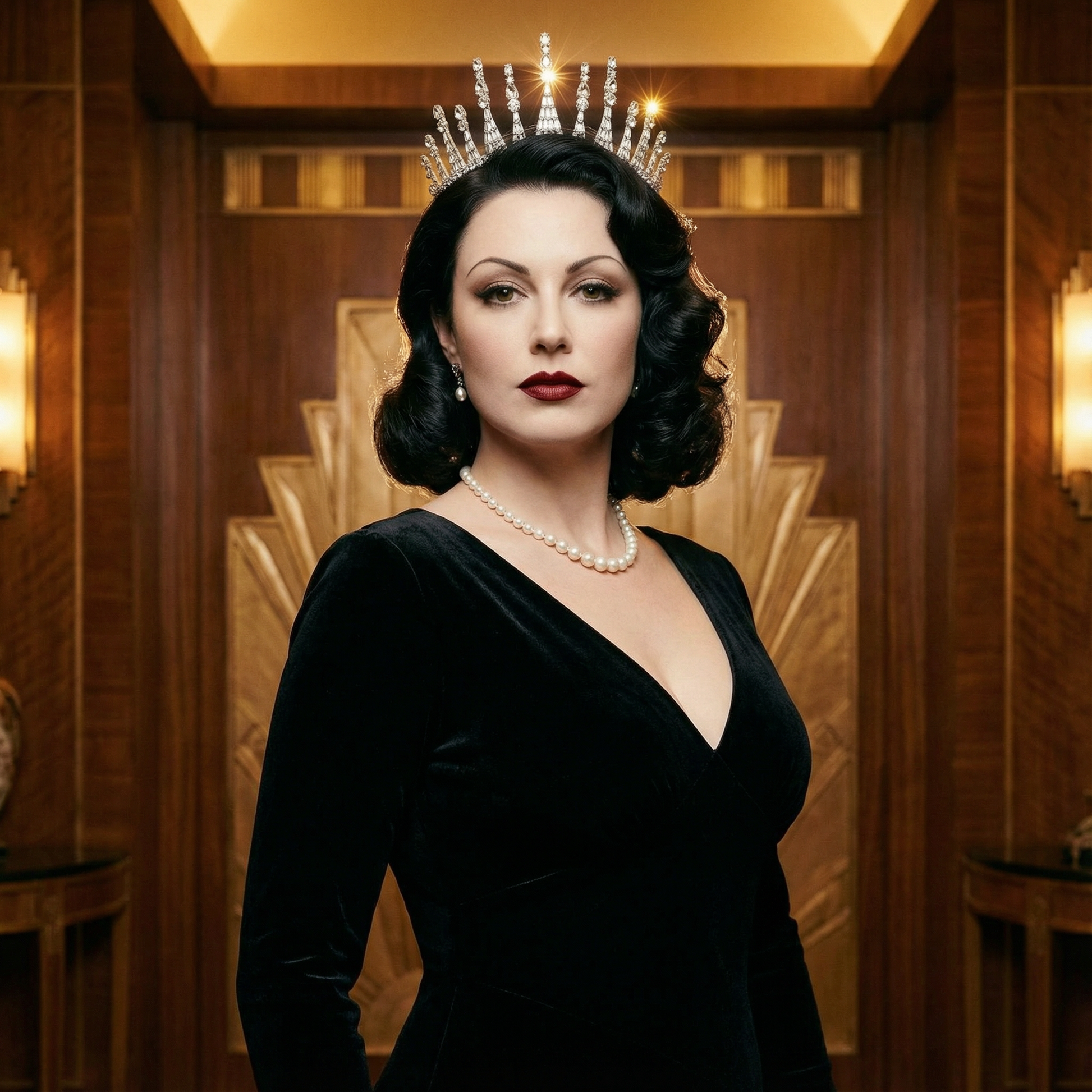 Jazz Age Skyscraper Tiara in Silver | Royalty Crown Bridal Hair Accessory