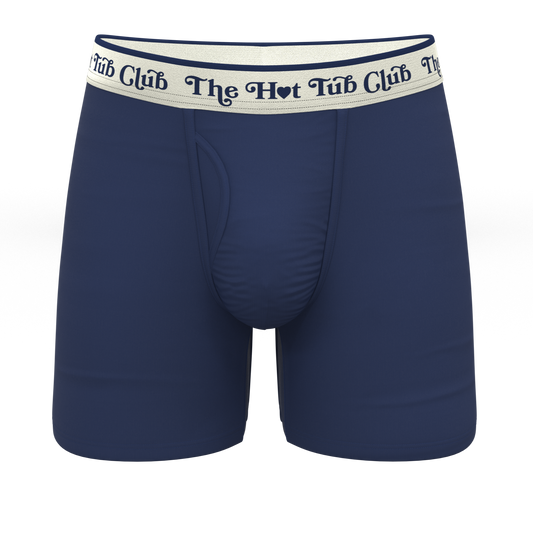 The Jet Set | Hot Tub Club Navy Ball Hammock® Pouch Underwear With Fly