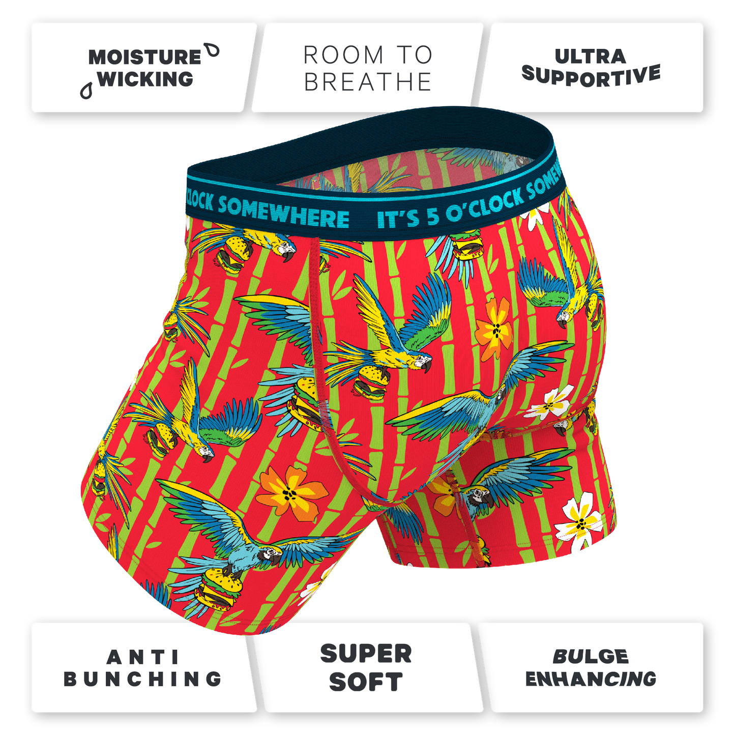 The Key West | Shinesty x Margaritaville Ball Hammock® Pouch Underwear With Fly