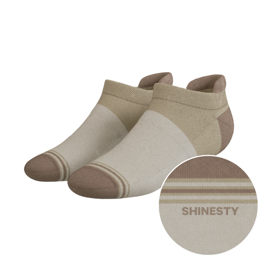 The Khaki | Tan Color Block Heel Hammock™ Ankle Socks