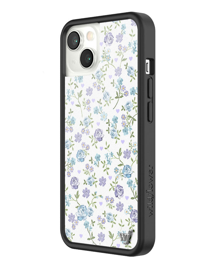 Lilac and Blue Floral iPhone Case