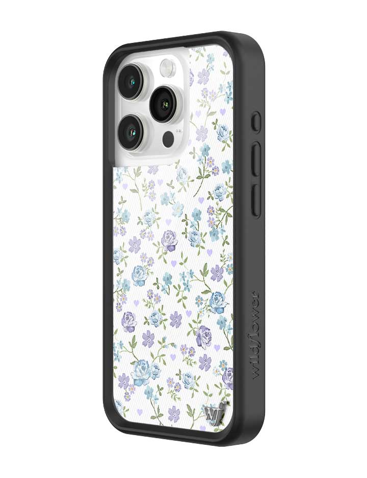 Lilac and Blue Floral iPhone Case
