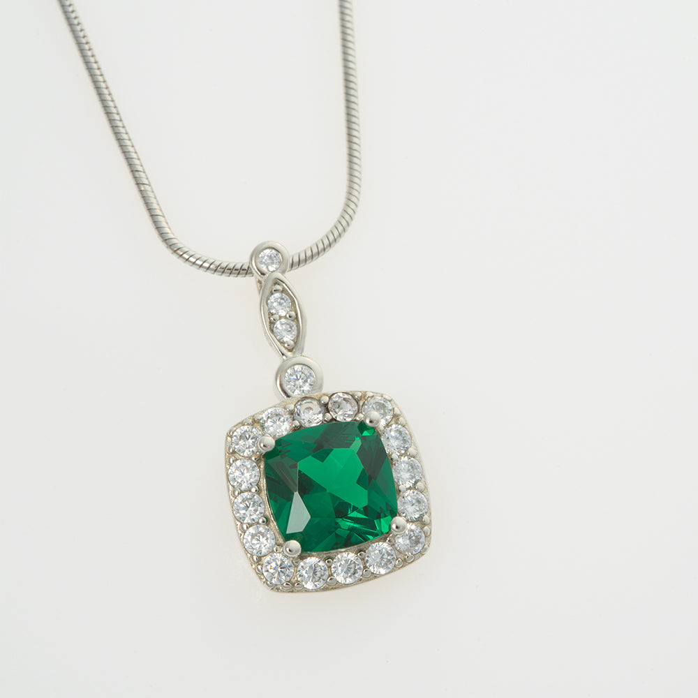 Enchanted Emerald™ 18K White Gold Pendant