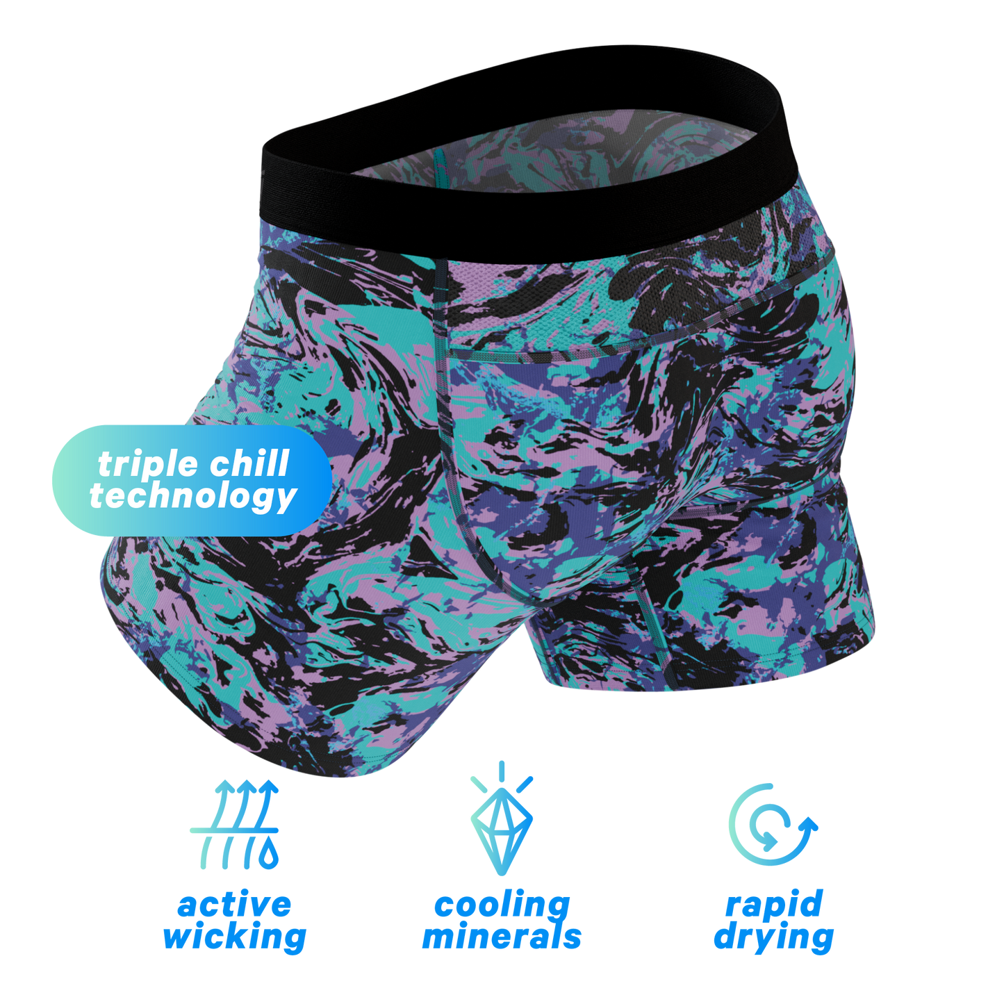 The Limestone | Retro Marbled paradICE™ Cooling Ball Hammock® Underwear