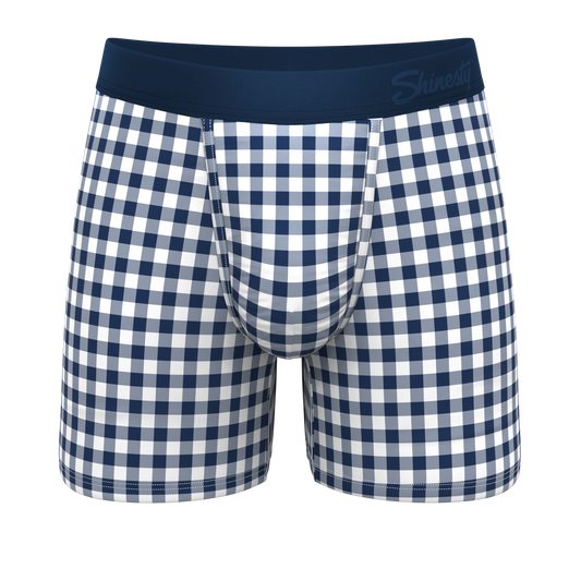 The Mad For Plaid | Navy Gingham Ball Hammock® Pouch Underwear