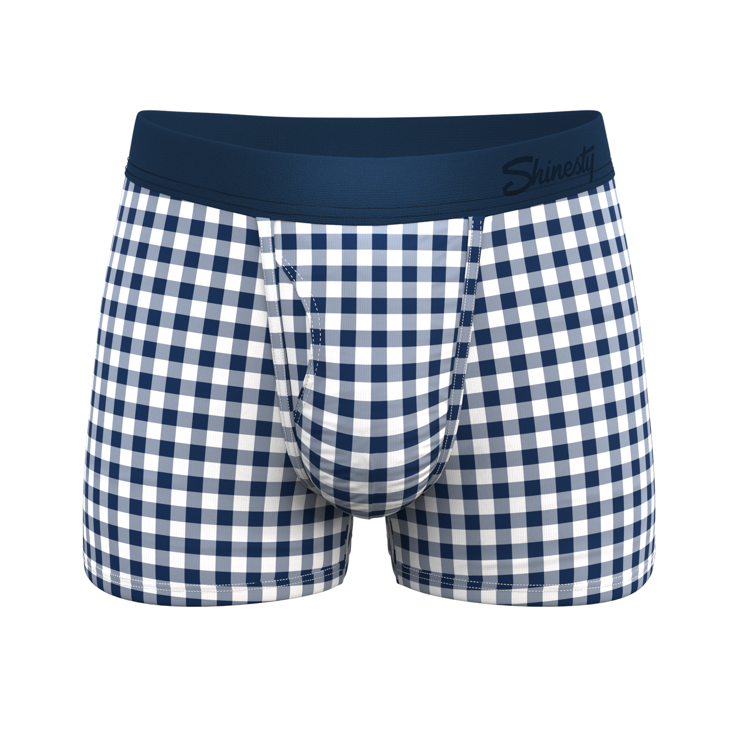 The Mad For Plaid | Navy Gingham Ball Hammock® Pouch Trunks Underwear