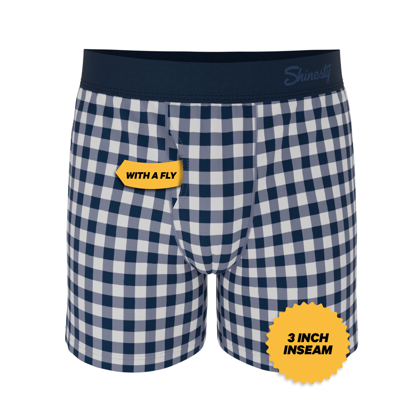 The Mad for Plaid | Navy Gingham Boxers