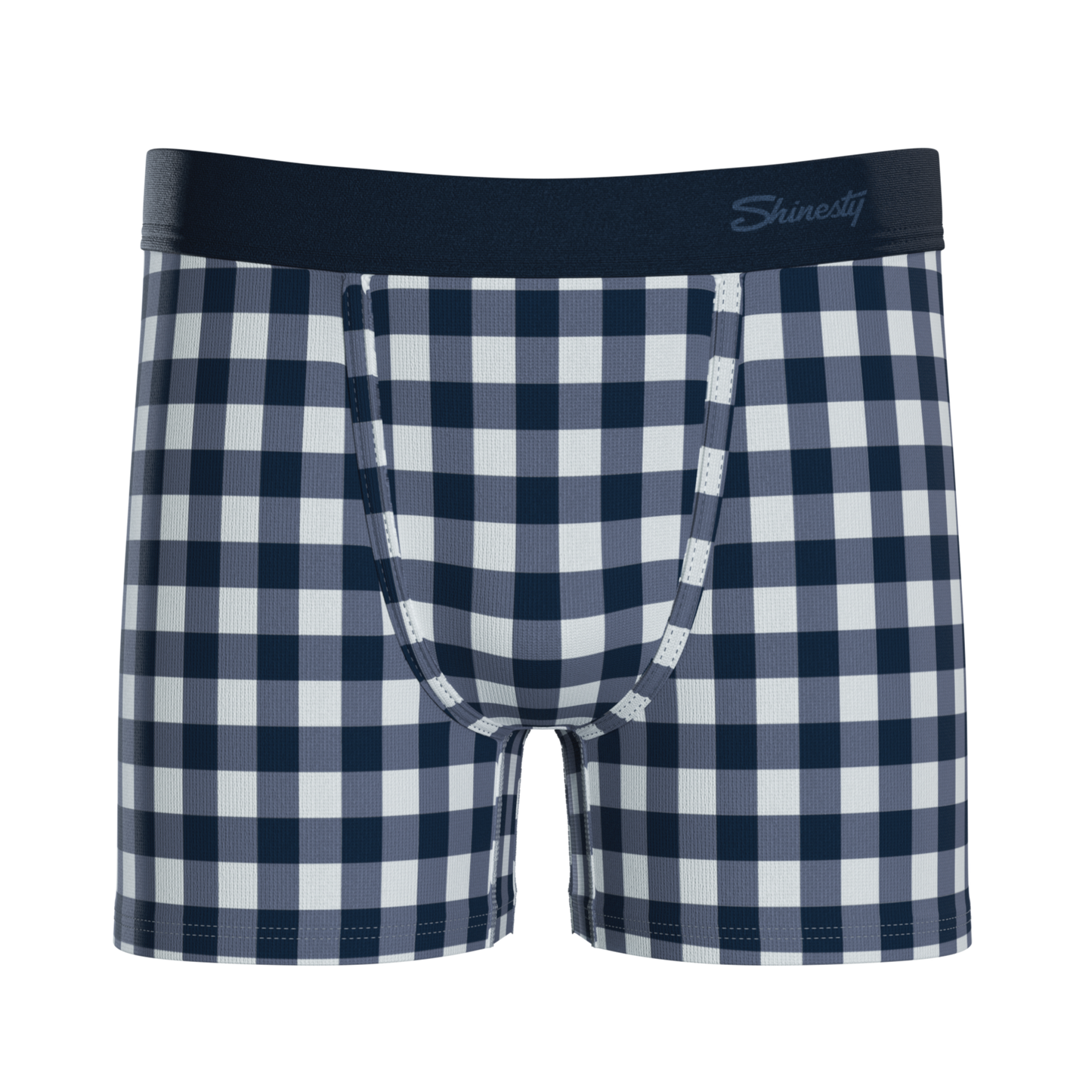The Mad for Plaid | Navy Gingham Boy's Boxer Briefs