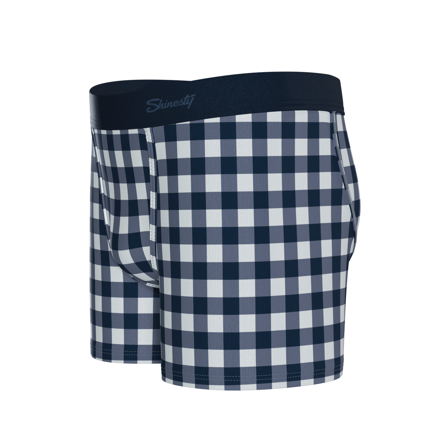 The Mad for Plaid | Navy Gingham Boy's Boxer Briefs