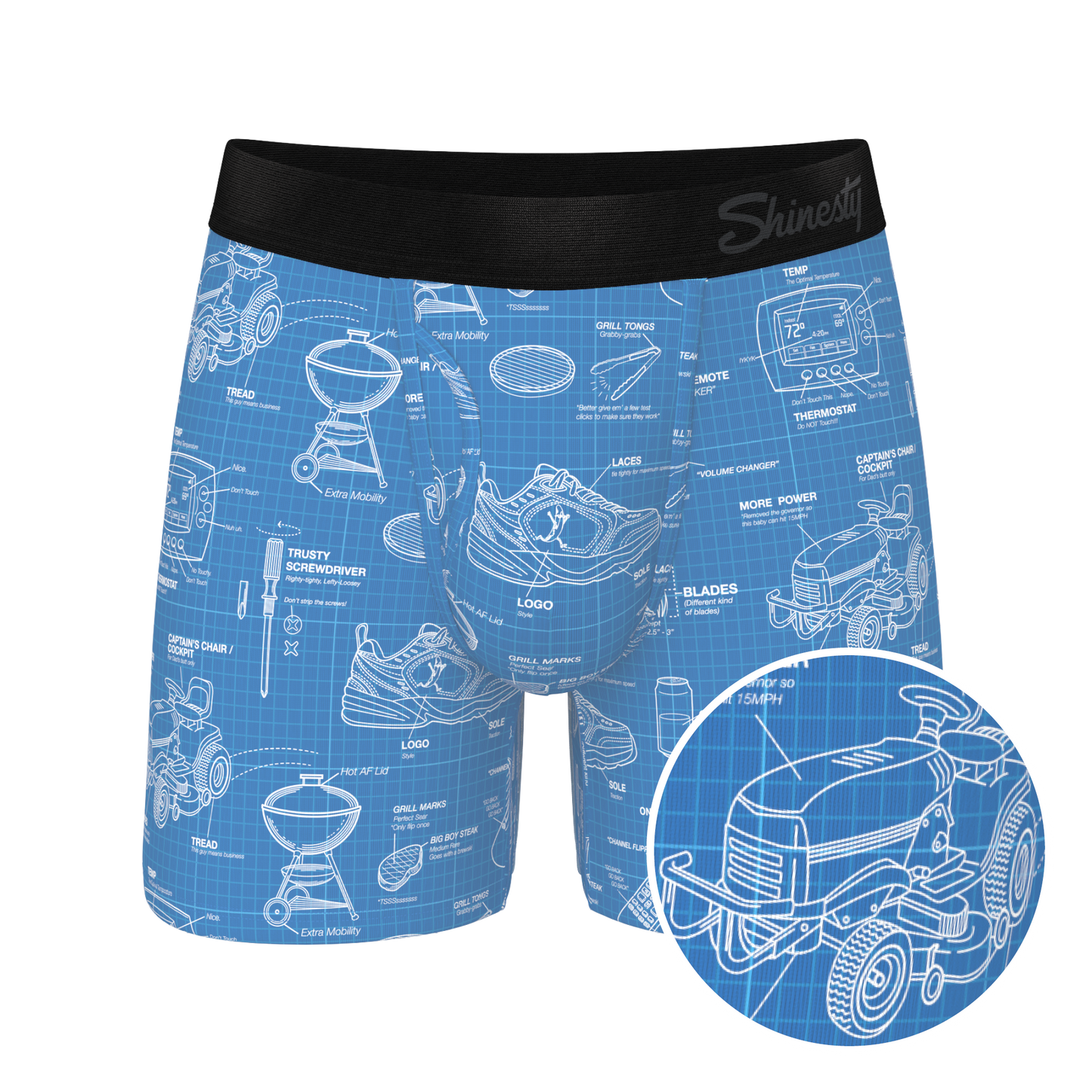 The Man With A Plan | Blueprint Ball Hammock® Pouch Underwear With Fly