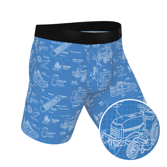 The Man With A Plan | Blueprint Long Leg Ball Hammock® Pouch Underwear With Fly
