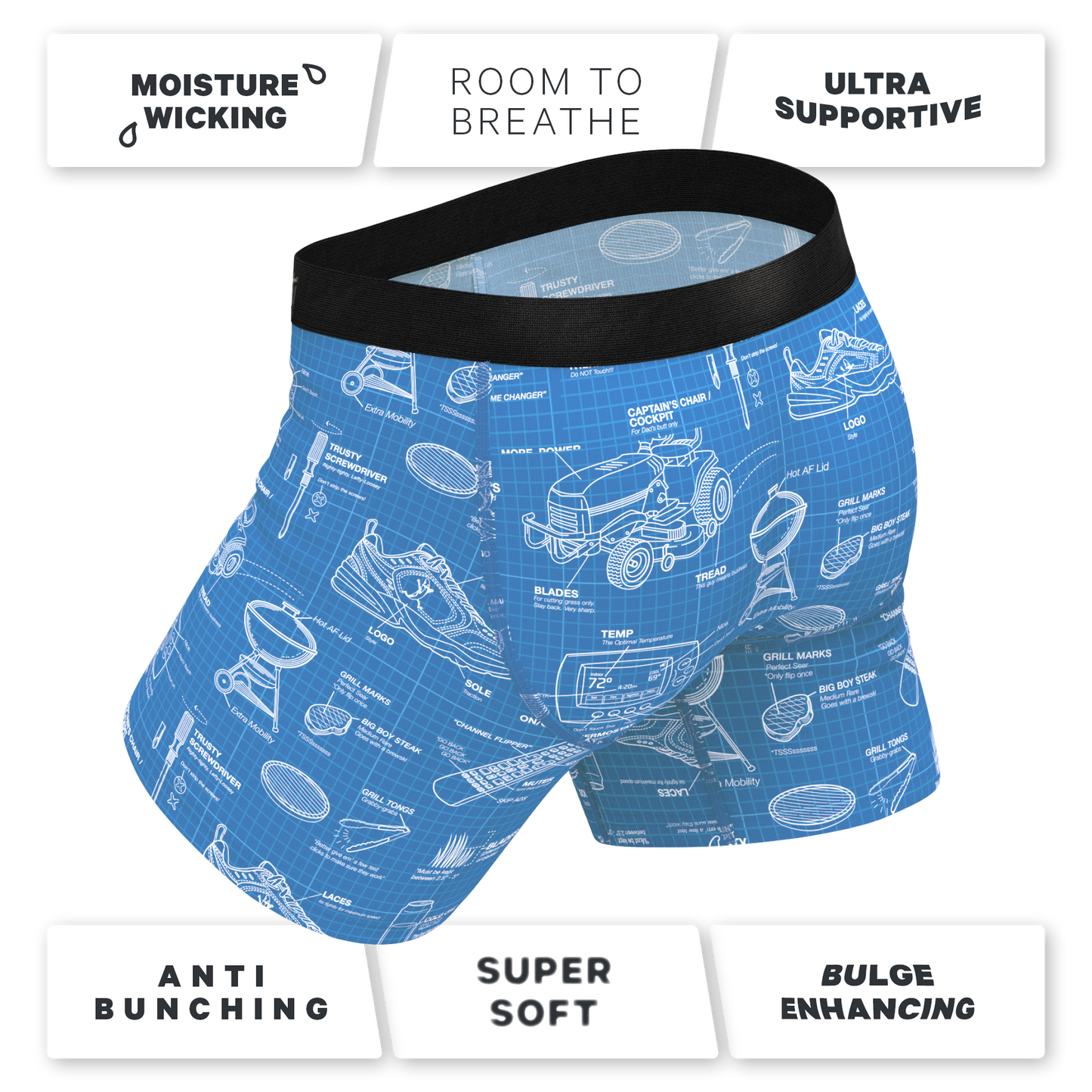 The Man With A Plan | Blueprint Ball Hammock® Pouch Underwear