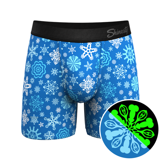 The Melt In Your Mouth | Glow In The Dark Naughty Snowflakes Ball Hammock® Pouch Underwear