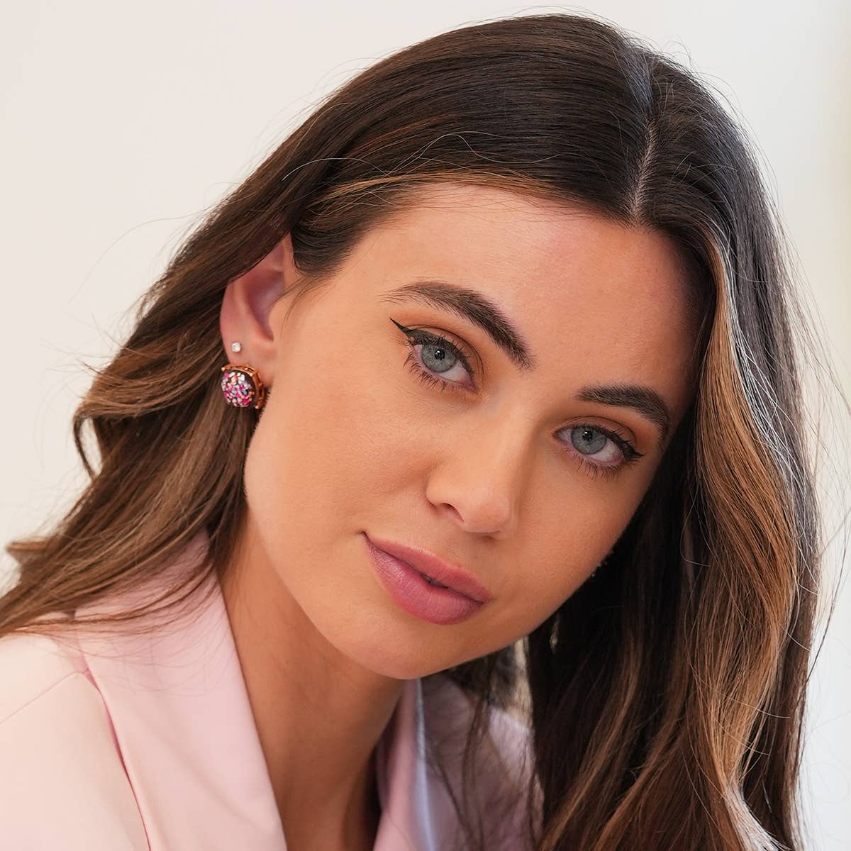 Mom and Daughter Glitter Square Cushion Cut Stud Earring Set – "Mom and Me" Gift Set