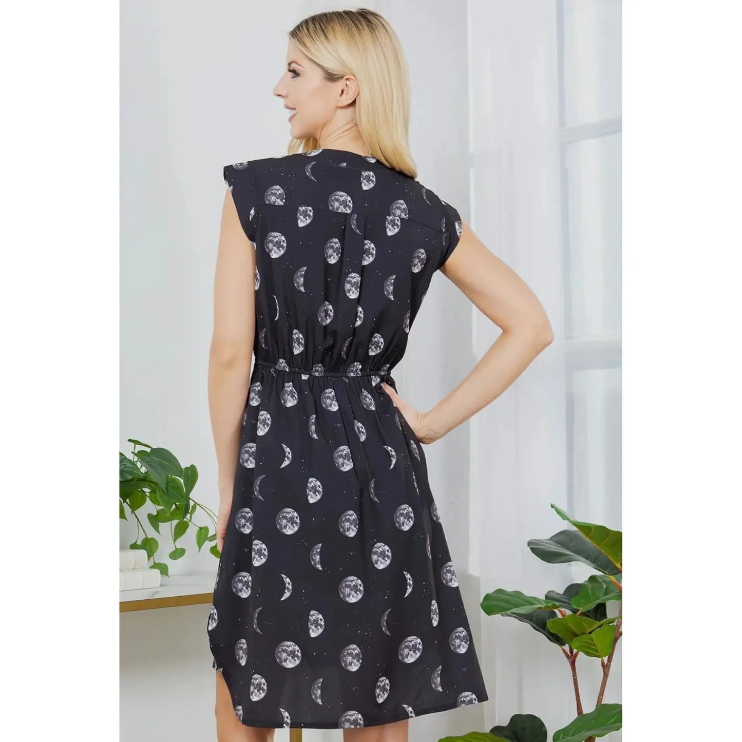 Moon Phases Pocket Dress [Available in Small Only]
