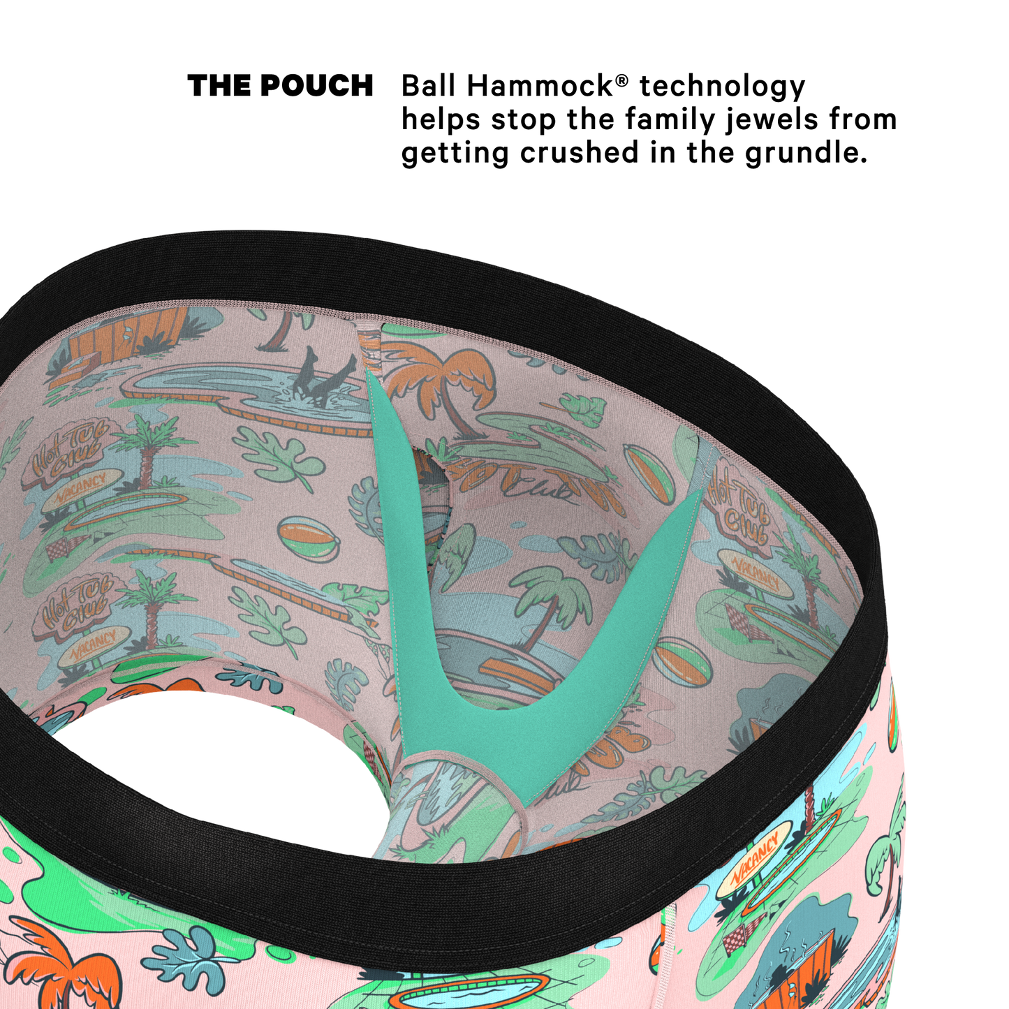 The Motel Hotel | Palm Springs Tropical Ball Hammock® Pouch Trunks Underwear