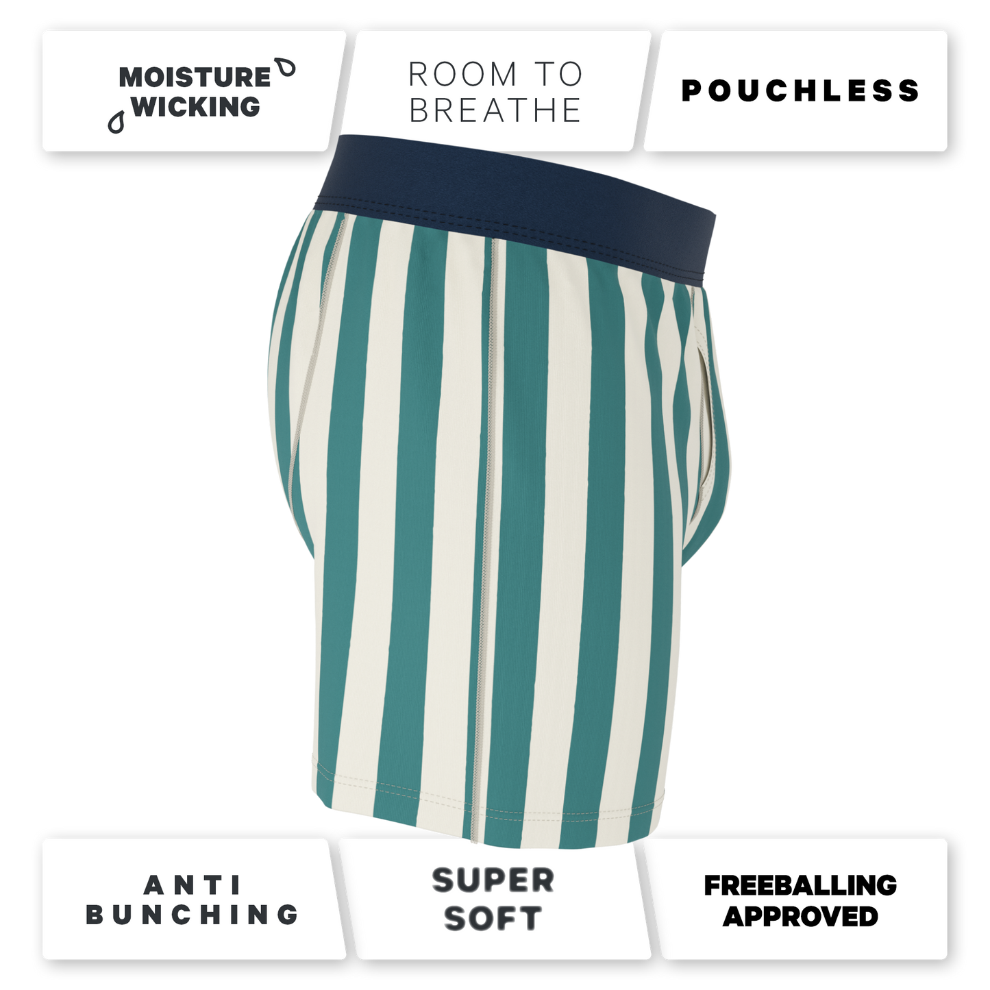 The Nantucket | Green Dock Stripe Boxers