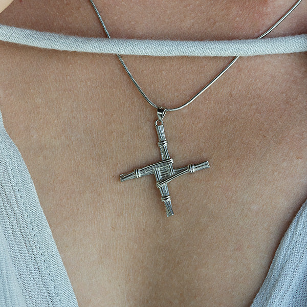 St. Brigid's Cross™ 18K White Gold Pendant
