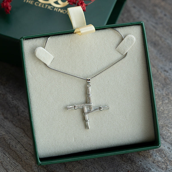St. Brigid's Cross™ 18K White Gold Pendant