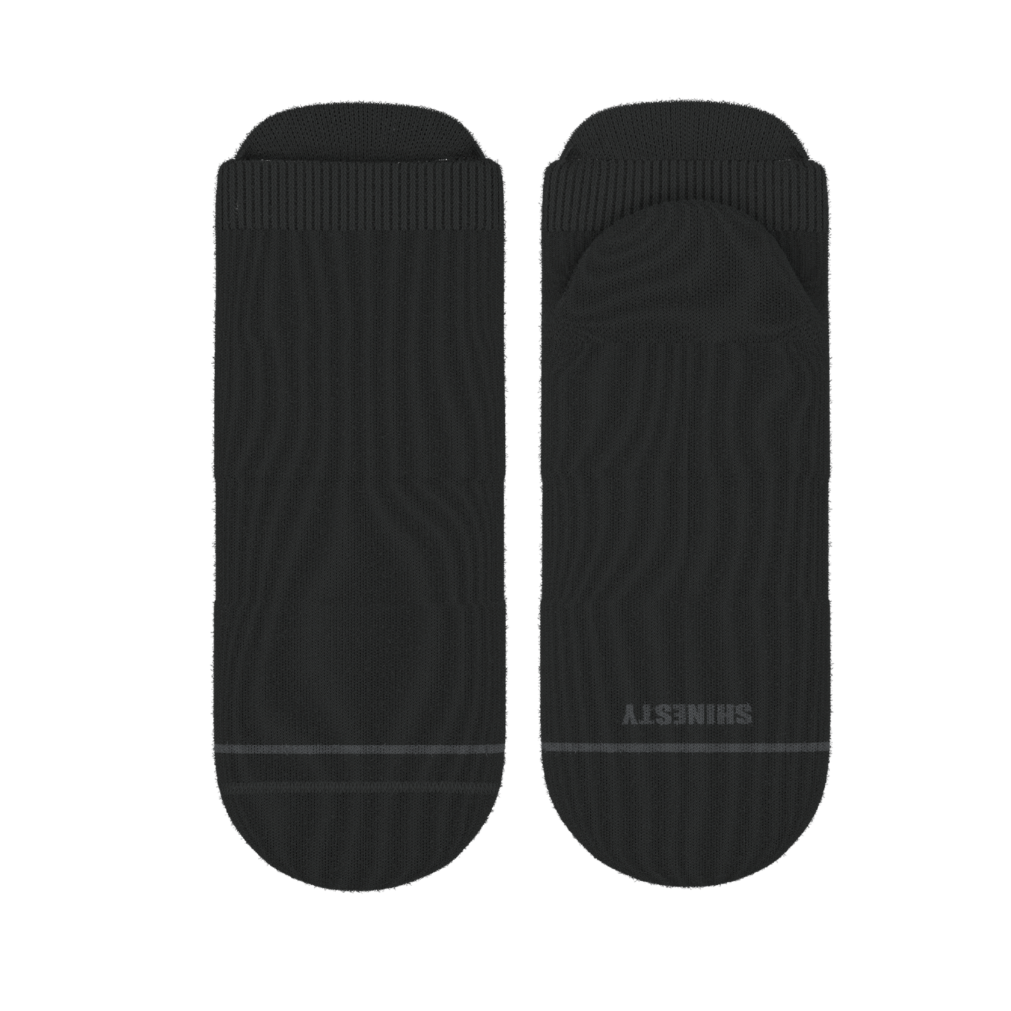 The Night Op | Plain Black Heel Hammock™ Ankle Socks