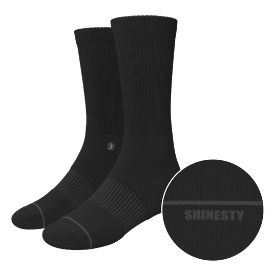 The Night Op | Plain Black Heel Hammock™ Crew Socks